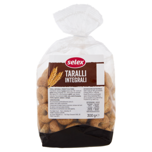 Selex Taralli Integrali 300 g