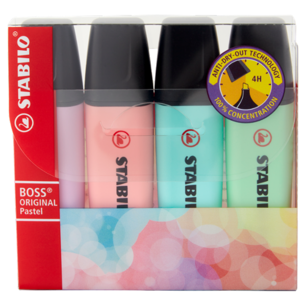 STABILO Boss Original Pastel evidenziatore - astuccio da 4 pz.