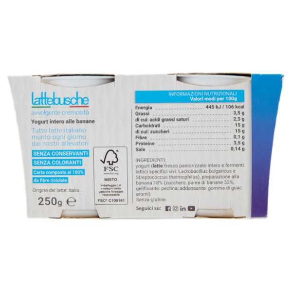 lattebusche yogurt Banane 2 x 125 g