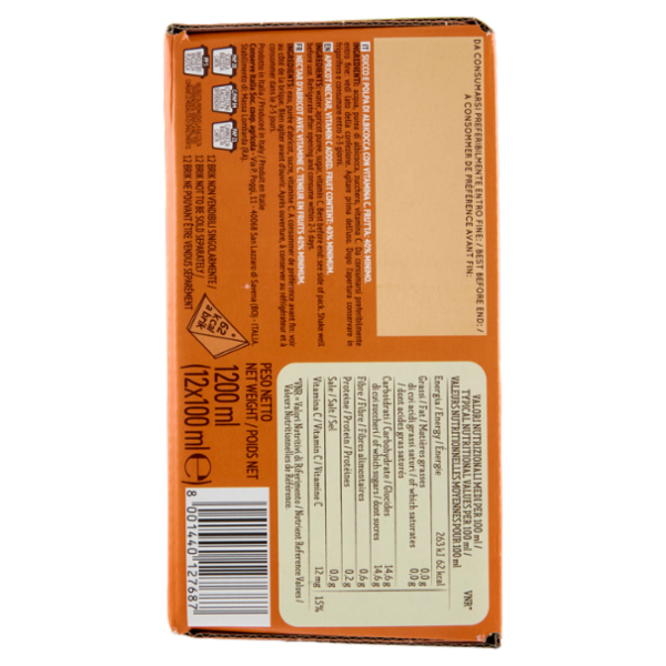 Valfrutta i Triangolini Albicocca Italiana succo e polpa Brik 12 x 100 ml