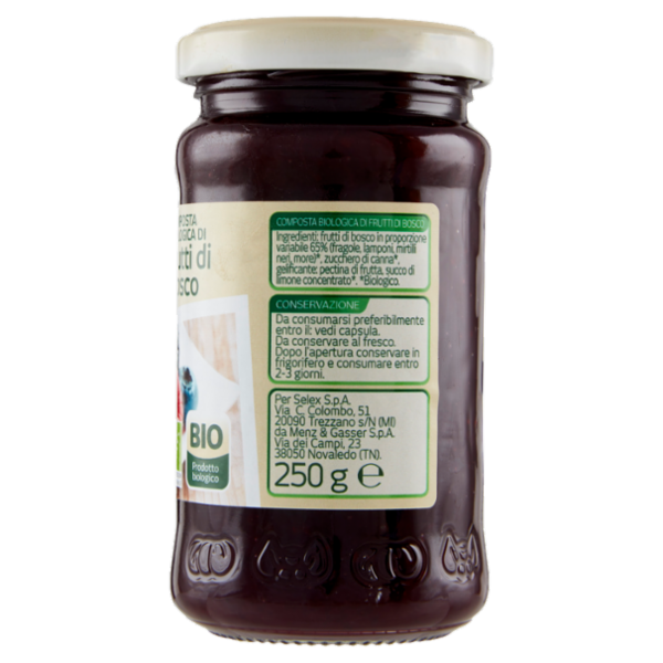 Selex Natura Chiama Composta di Frutti di Bosco Biologica 250 g