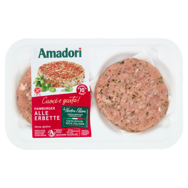 Amadori Hamburger alle Erbette 0,204 kg