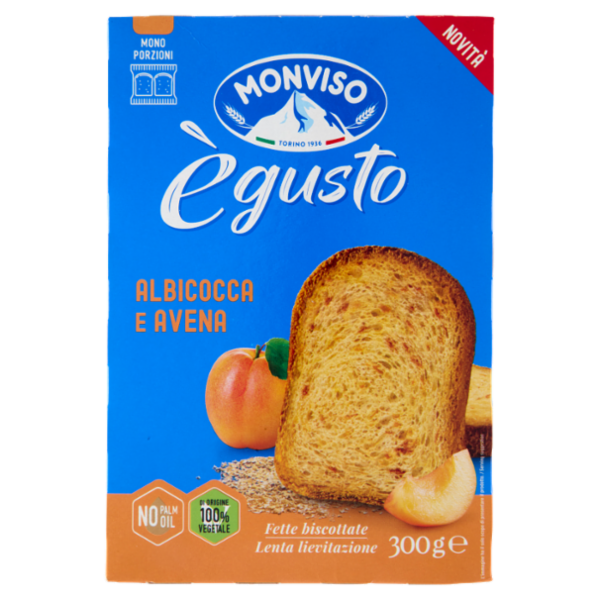 Monviso ègusto Fette Biscottate Albicocca e Avena 300 g