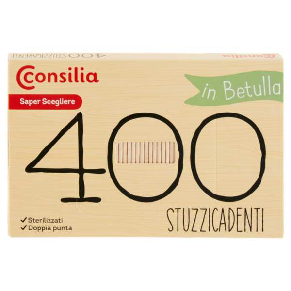 Consilia Saper Scegliere Stuzzicadenti in Betulla 400 pz