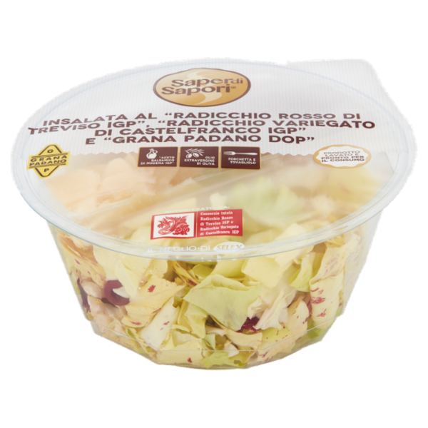 Selex Saper di Sapori Mix Radicchi I.G.P. e Grana Padano D.O.P. Lavato e Pronto per il Consumo 140 g