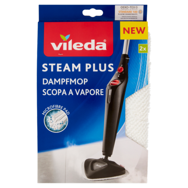 Vileda Steam Plus Scopa a Vapore Ricambio 2 pz