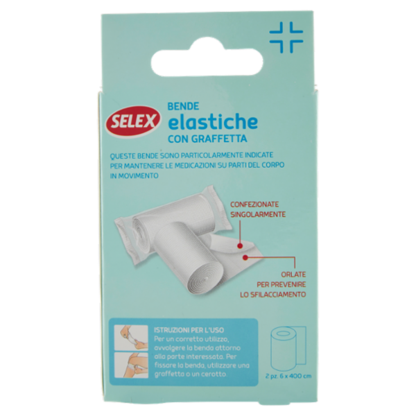 Selex Bende Elastiche con Graffetta 6x400 cm 2 pezzi