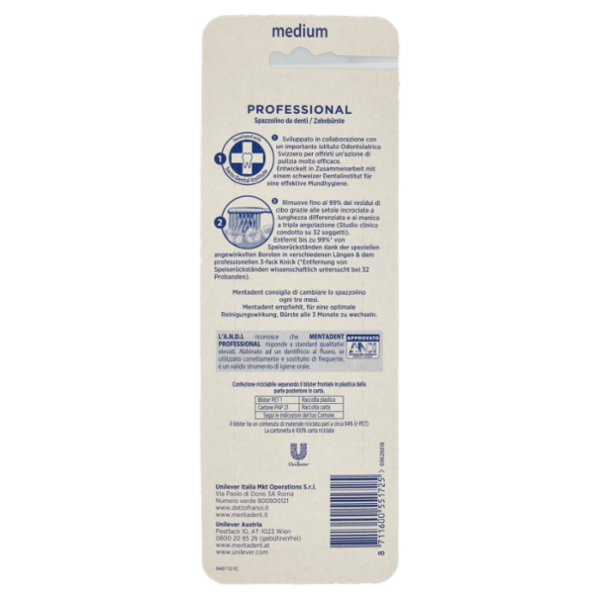 Mentadent Professional medium 4 pz