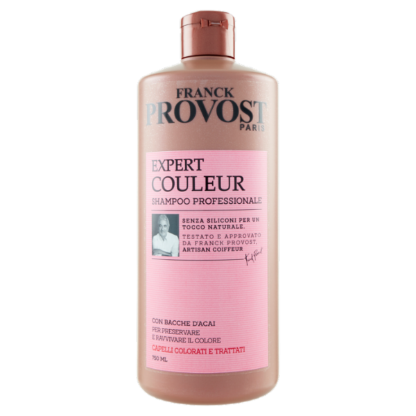 Franck Provost Shampoo Professionale Expert Couleur per capelli colorati e trattati, 750 ml