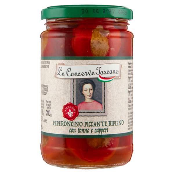 Le Conserve Toscane Peperoncino Piccante Ripieno con tonno e capperi 280 g
