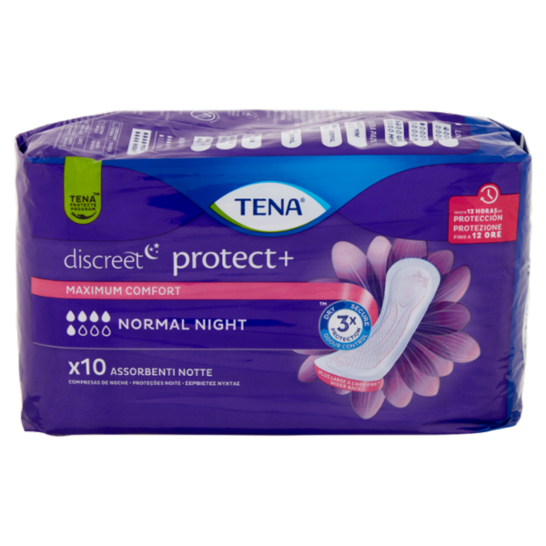 Tena discreet protect+ Normal Night Assorbenti Notte 10 pz