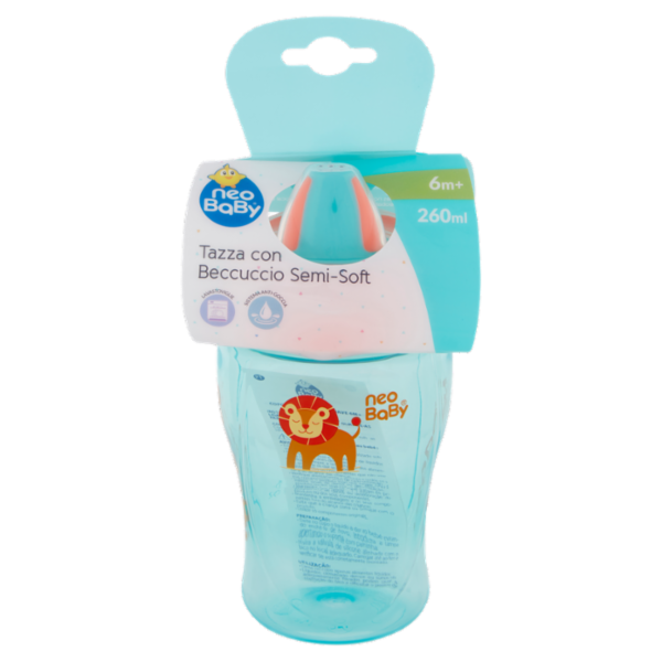 neo Baby Tazza con Beccuccio Semi-Soft 260 ml 6m+