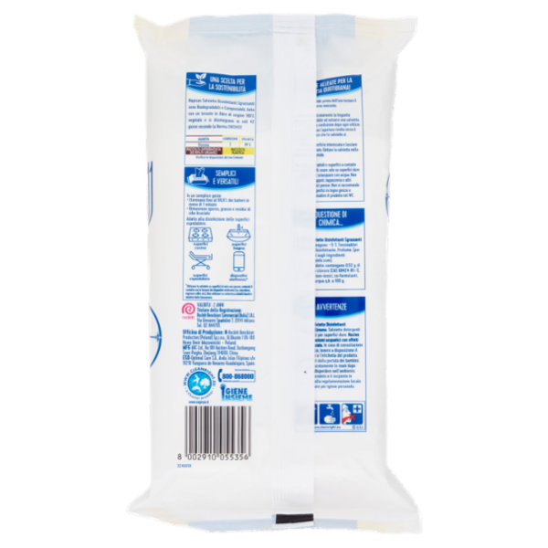 Napisan Salviette Disinfettanti Sgrassanti Limone Biodegradabili 80 pz