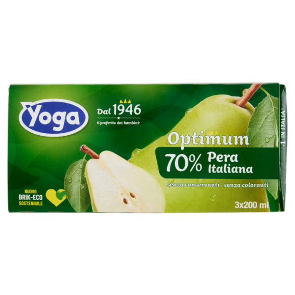 Yoga Optimum 70% Pera Italiana 3 x 200 ml