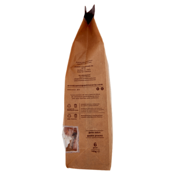 Orsobianco il fagottino con Farina Macinata a Pietra Cacao 6 x 58 g