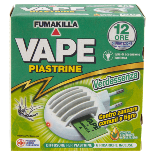VAPE Elettroemanatore Piastrine Verdessenza + 6 Ricariche