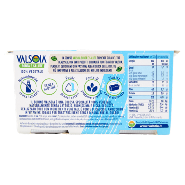 Valsoia Bontà e Salute il Budino Caramello 2 x 115 g