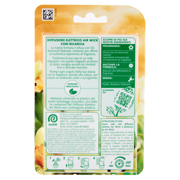 Air Wick Profumatore per Ambienti Vaniglia e Thè Bianco Diffusore Elettrico 19 ml