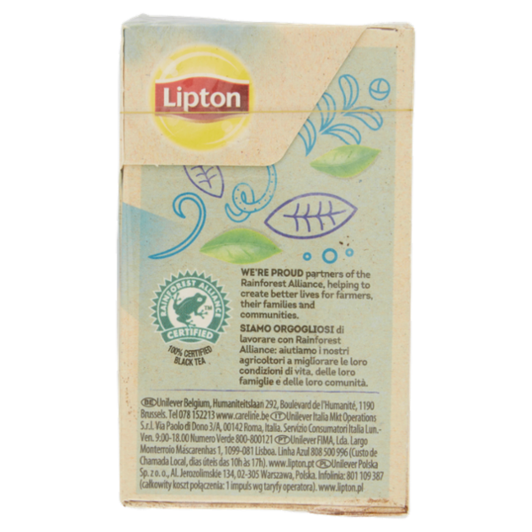 Lipton Té Nero Bio Citrus Earl Grey 20 Filtri 30 g