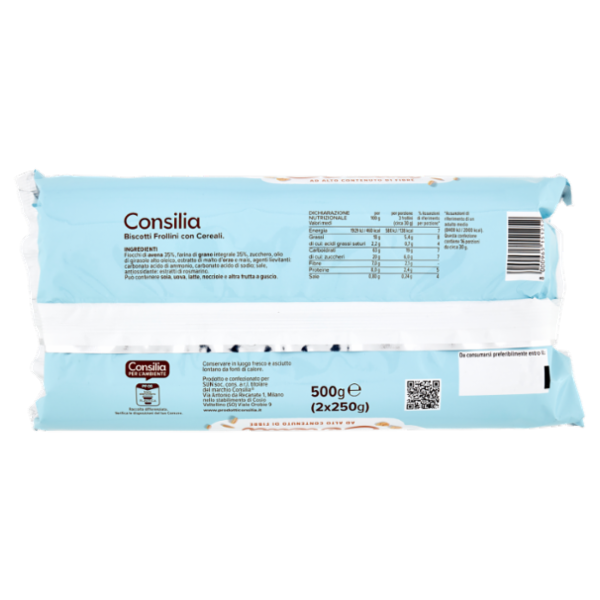 Consilia Biscotti ai Cereali 2x250 g