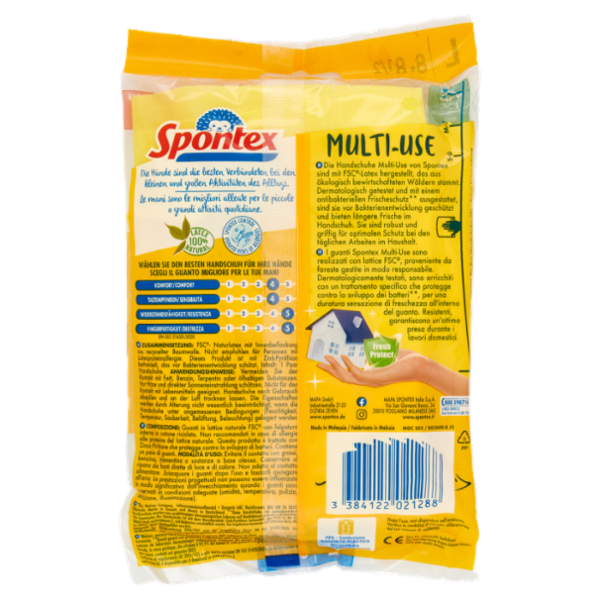 Spontex Guanti Casalinghi Multi-Use Taglia L