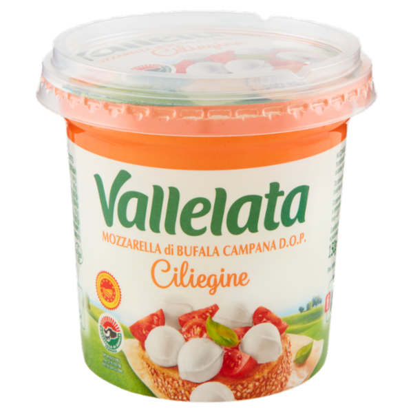 Vallelata Mozzarella di Bufala Campana D.O.P. Ciliegine 150 g