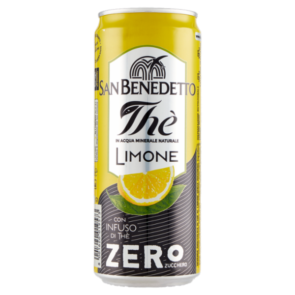 San Benedetto Thè Limone Zero Zucchero lattina sleek 0,33 L