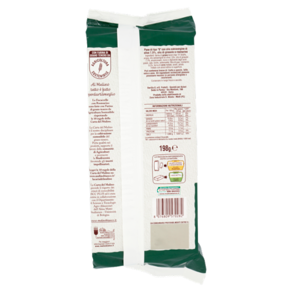 Mulino Bianco Focaccelle Rosmarino Merenda Salata 198g