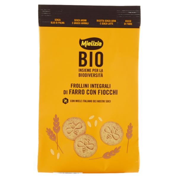 Mielizia Bio Frollini Integrali di Farro con Fiocchi 300 g