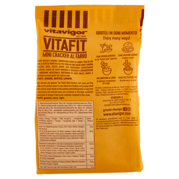 vitavigor VitaFit Mini Cracker al Farro e Semi di Lino 150 g