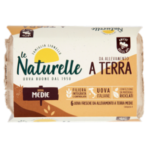 Le Naturelle 6 Uova Fresche Da Allevamento a Terra Medie