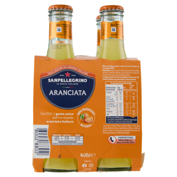 SANPELLEGRINO Naturali Aranciata 20cl x 4