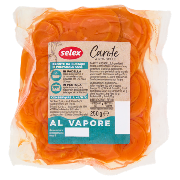 Selex Carote Pulite, Precotte e pronte da Cucinare 250 g
