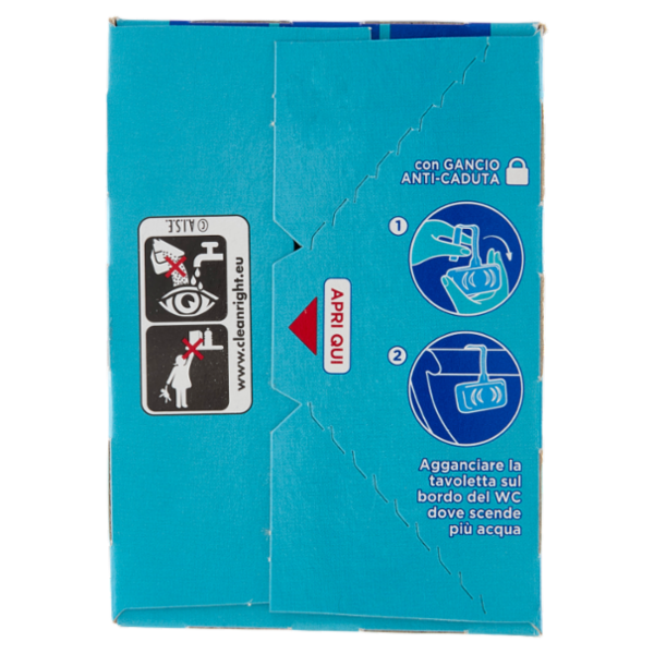 Wc Net - Tavoletta Profumoso 3 Effect, Detergente Igienizzante Solido WC, Ocean Fresh, 4 Pezzi