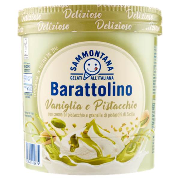 Sammontana Barattolino Delizioso Vaniglia e Pistacchio 500 g