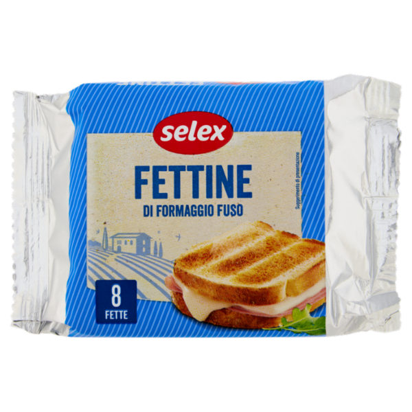 Selex Fettine di Formaggio Fuso 8 Fette 200 g
