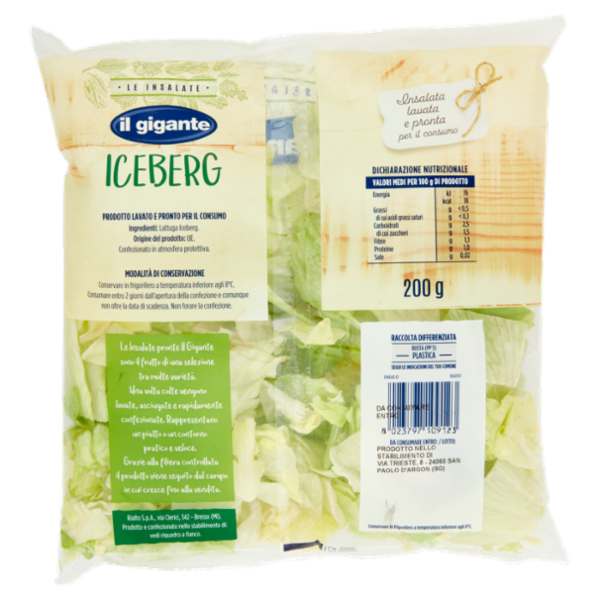 IL GIGANTE le Insalate Iceberg 200 g