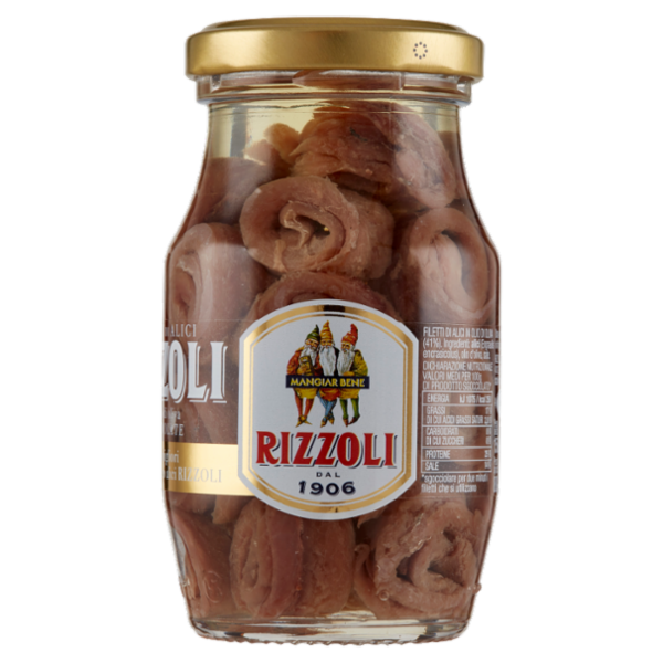 Rizzoli Filetti di Alici in olio di oliva Arrotolate 150 g