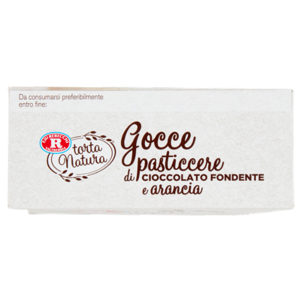 F.lli Rebecchi Valtrebbia torta Natura Gocce pasticcere di Cioccolato Fondente e arancia 90 g