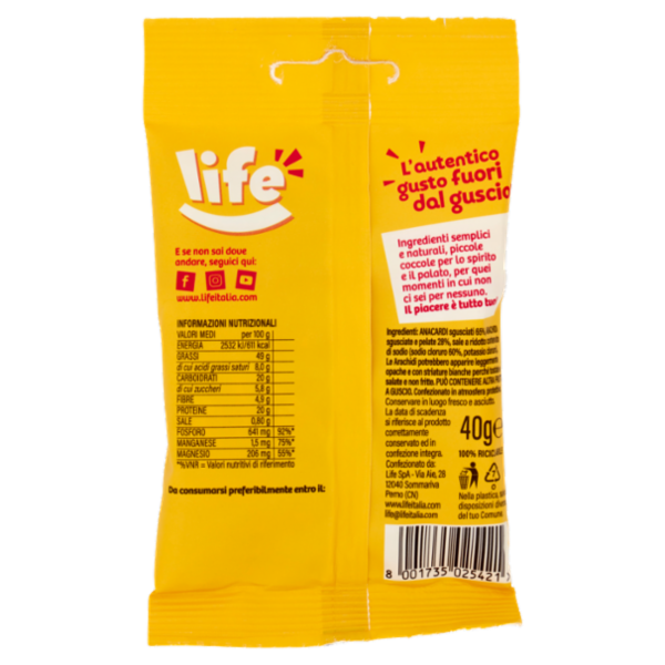 life Arachidi e Anacardi Salati 40 g