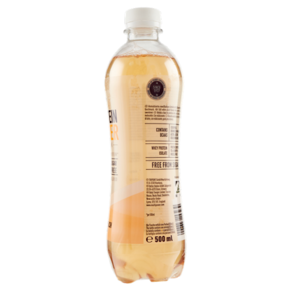 Multipower Protein Water Drink White Peach Flavour 500 ml