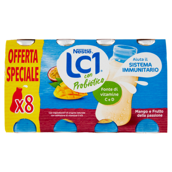 NESTLÉ LC1 con Probiotico Mango e Frutto della passione 8 x 90 g