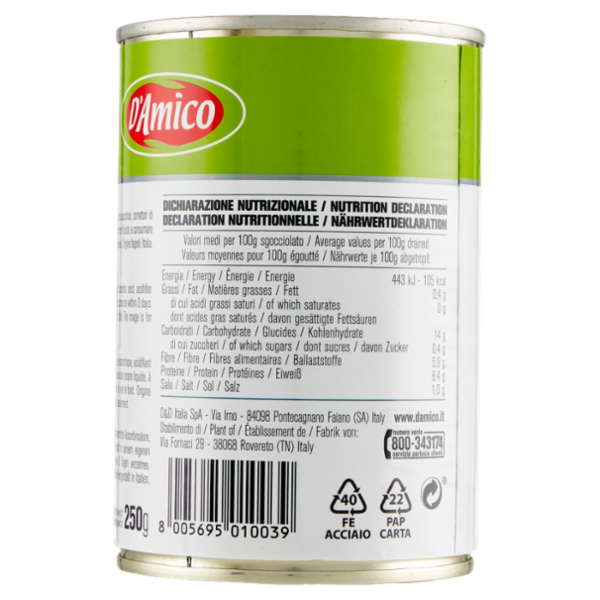 D'Amico Fagioli Borlotti Lamon 400 g