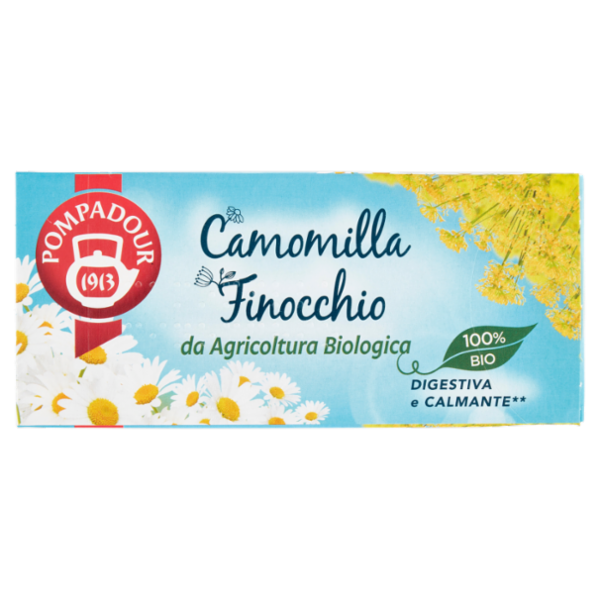 Pompadour Camomilla Finocchio da Agricoltura Biologica bustine 18 x 2 g