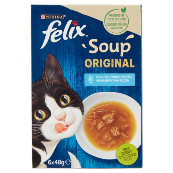 FELIX Soup Original (Merluzzo, Tonno, Platessa) 6 x 48 g