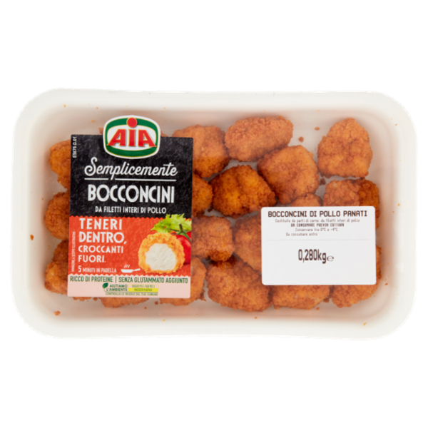 Aia Semplicemente Bocconcini da Filetti Interi di Pollo 0,280 kg