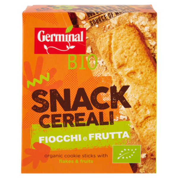 Germinal Bio Snack Cereali Fiocchi e Frutta 6 x 18,3 g