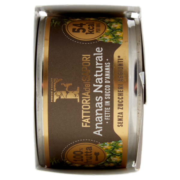 Fattoria dei Sapori Ananas Naturale Fette in Succo d'Ananas 3 x 227 g
