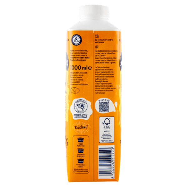 Arborea Ad Latte Intero ad Alta Digeribilità Senza Lattosio 1000 ml