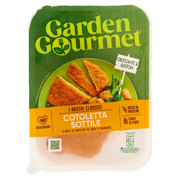 GARDEN GOURMET Cotoletta vegetariana sottile di soia e frumento 180g (2 pezzi)